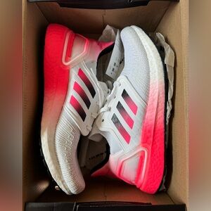 Size 8 - adidas UltraBoost 20 White Signal Pink